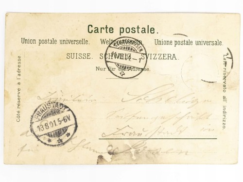 SZAFUZA (SCHAFFHAUSEN) - XVI-WIECZNY ZAMEK MUNOT SZWAJCARIA / WSCHOWA 1901