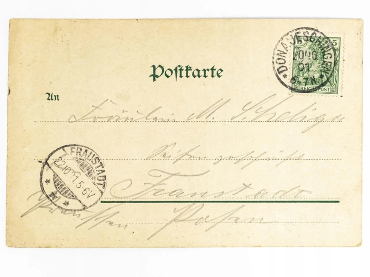 DONAUESCHINGEN - ŹRÓDŁO DUNAJU DONAUQUELLE NIEMCY / WSCHOWA 1901