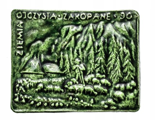 PLAKIETA GIPSOWA ZAKOPANE ZIEMIA OJCZYSTA 1990