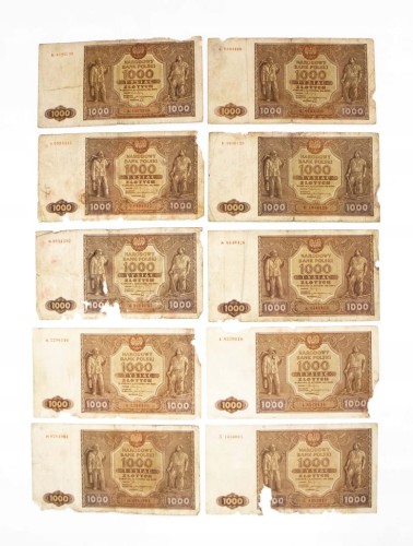 ZESTAW BANKNOTÓW 1000 ZŁ 1946 (nr 13)