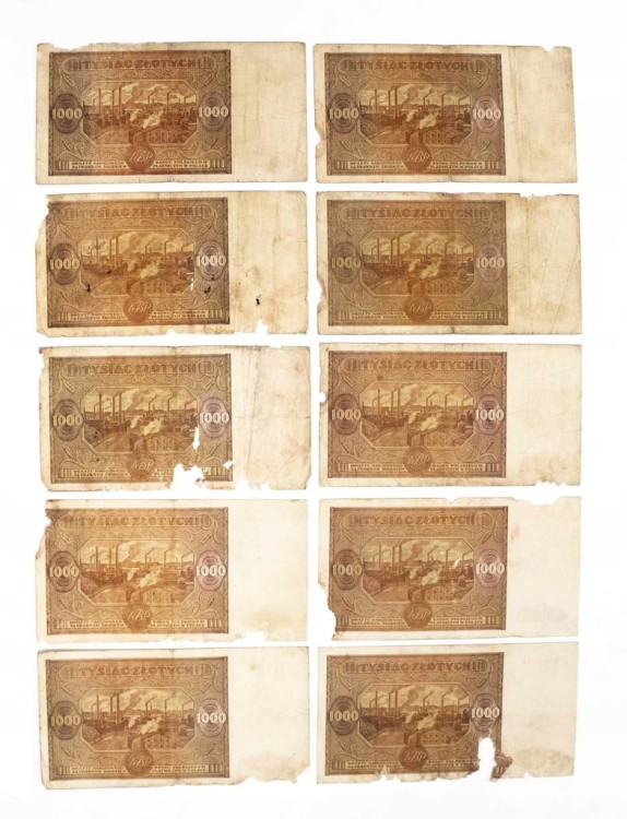 ZESTAW BANKNOTÓW 1000 ZŁ 1946 (nr 13)
