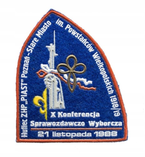 STARA NASZYWKA HARCERSKA KONFERENCJA HUFCA PIAST POZNAŃ STARE MIASTO 1988