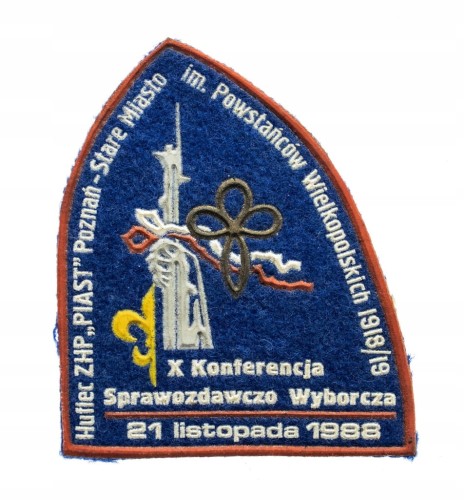 STARA NASZYWKA HARCERSKA KONFERENCJA HUFCA PIAST POZNAŃ STARE MIASTO 1988