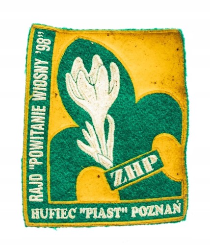 STARA NASZYWKA HARCERSKA HUFIEC PIAST POZNAŃ, RAJD POWITANIE WIOSNY 1998