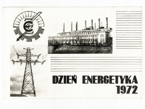 STARA POCZTÓWKA - DZIEŃ ENERGETYKA ZAKŁAD ENERGETYCZNY M. POZNANIA 1972 PRL