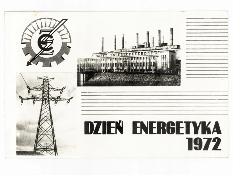 STARA POCZTÓWKA - DZIEŃ ENERGETYKA ZAKŁAD ENERGETYCZNY M. POZNANIA 1972 PRL