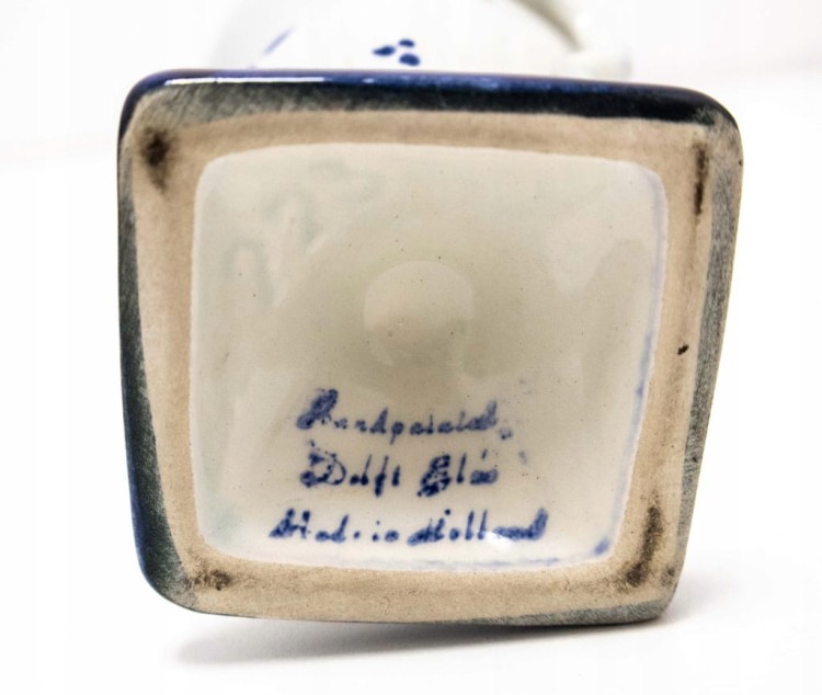 STARY PORCELANOWY WAZONIK DELFT HOLANDIA
