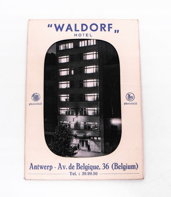 ZESTAW STARYCH POCZTÓWEK HOTEL WALDORF, ANTWERPIA BELGIA