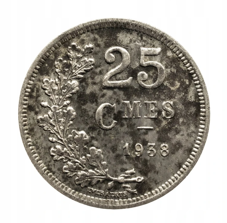 Luksemburg - 25 centymów - 1938 r. st.2-
