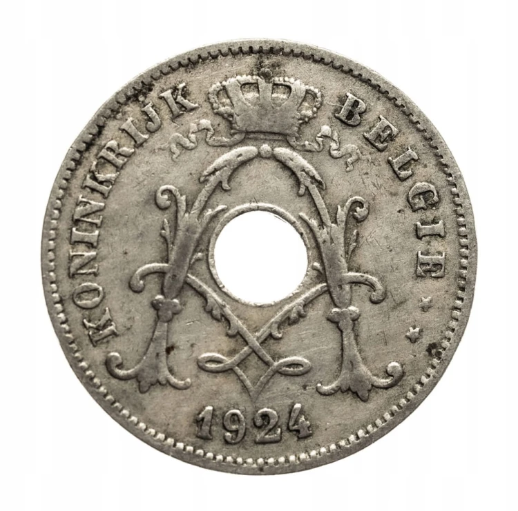 BELGIA, 10 CENTIMÓW 1924 st.3