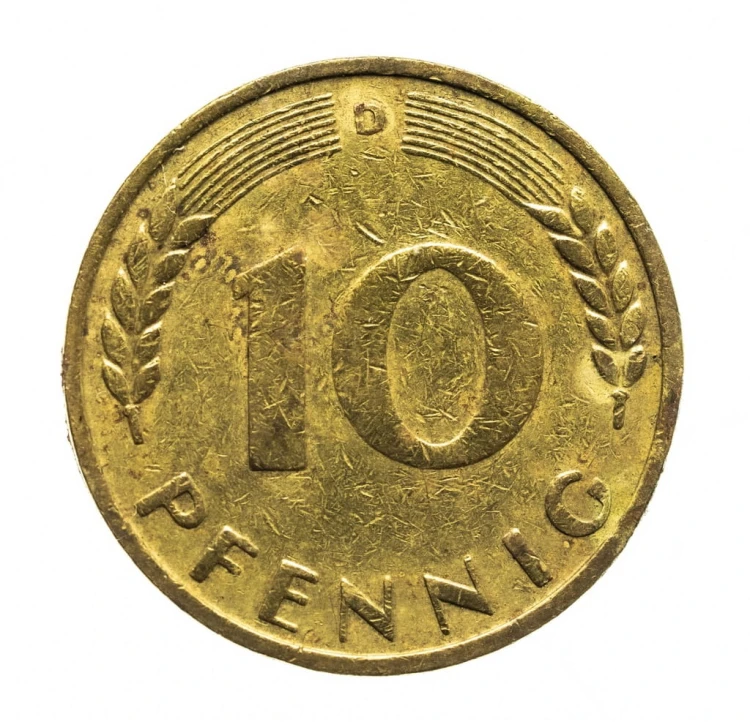 Niemcy 10 fenigów, 1949 D r. st.3