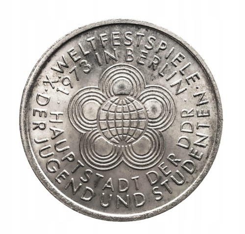Niemcy - NRD 10 marek, 1973, X Międzynar. Festiwal Mł. i Studentów, Berlin
