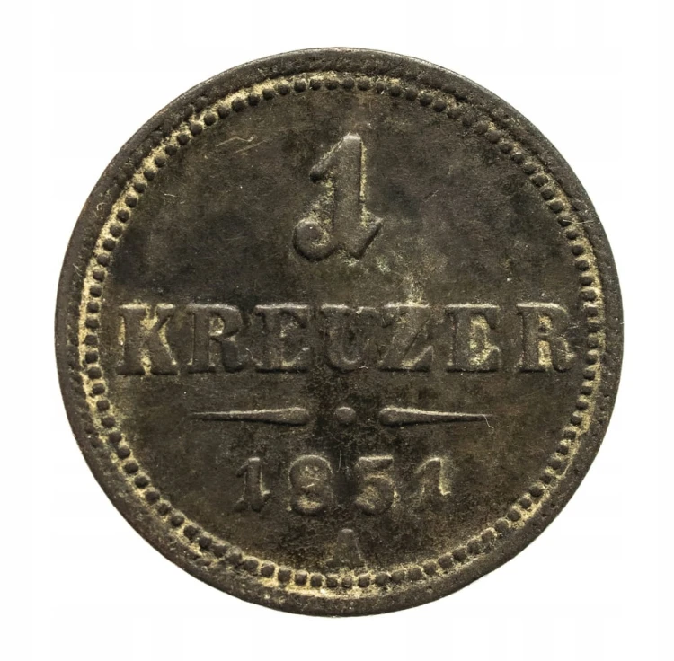 Austria, Franciszek Józef I 1848 - 1916, 1 krajcar 1851 A, Wiedeń