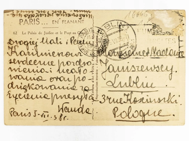 PARYŻ - PAŁAC SPRAWIEDLIWOŚCI I MOST WYMIANY FRANCJA / LUBLIN 1938