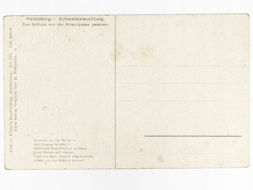 HEIDELBERG - ZAMEK HEIDELBERG NOCĄ NIEMCY PRZEDWOJENNA