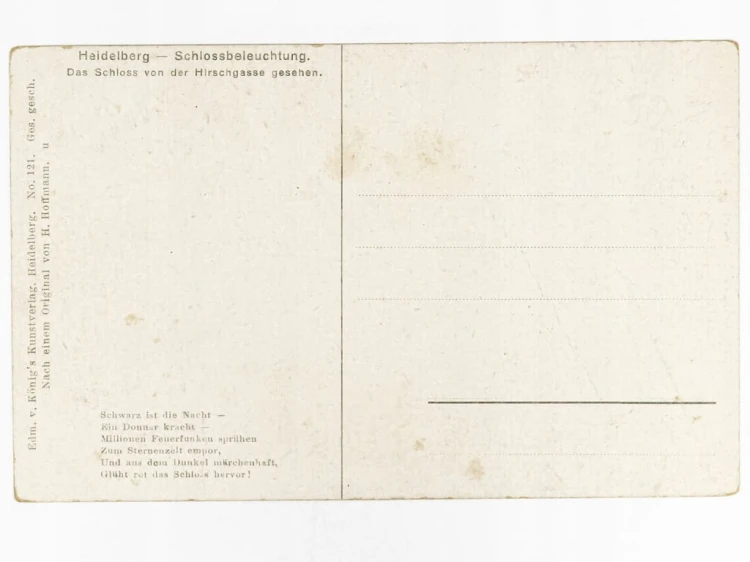 HEIDELBERG - ZAMEK HEIDELBERG NOCĄ NIEMCY PRZEDWOJENNA