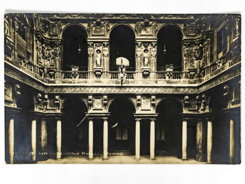 MEDIOLAN - DZIEDZINIEC WEWNĘTRZNY PALAZZO MARINO WŁOCHY / POZNAŃ 1926