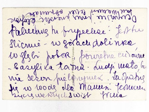 LOURDES - GROTA MASSABIELLE Z SANKTUARIUM MATKI BOŻEJ FRANCJA POCZ. XX W.