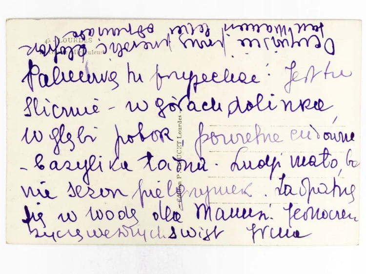 LOURDES - GROTA MASSABIELLE Z SANKTUARIUM MATKI BOŻEJ FRANCJA POCZ. XX W.