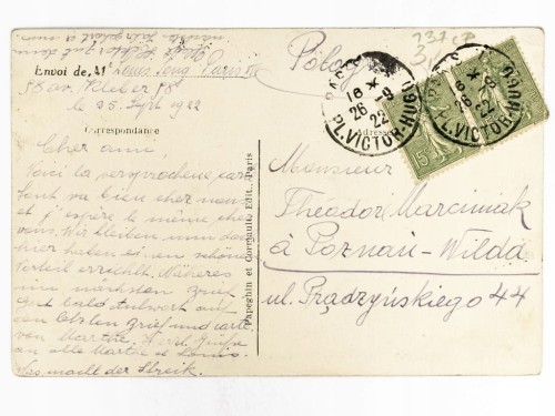 PARYŻ - MOST ALEKSANDRA III NAD SEKWANĄ FRANCJA / POZNAŃ-WILDA 1922