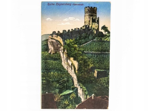 KAYSERSBERG - RUINY ZAMKU KAYSERSBERG FRANCJA / PSARY 1947