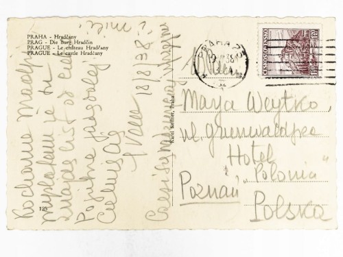 PRAGA - MOST LEGII, WIDOK NA ZAMEK PRASKI CZECHOSŁOWACJA / POZNAŃ 1938