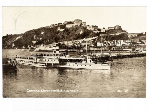 KOBLENZ-EHRENBREITSTEIN N. RENEM - PANORAMA Z TWIERDZĄ NIEMCY / POZNAŃ 1913