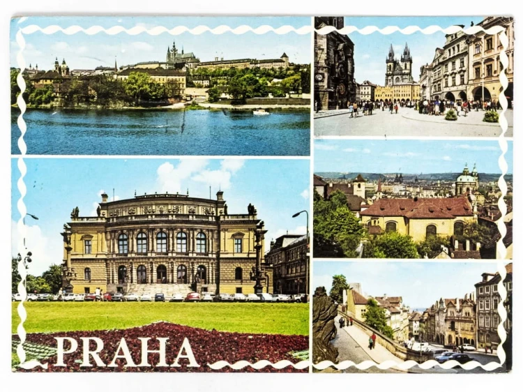 PRAGA - MALÁ STRANA, STARE MIASTO, RUDOLFINUM CZECHY / ZANIEMYŚL 1976