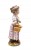 STARA PORCELANOWA FIGURKA - KOBIETA Z KOSZYCZKIEM, MIŚNIA