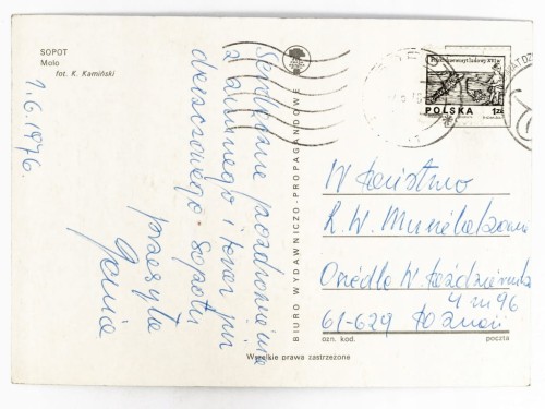 SOPOT - WIDOK NA MOLO 1976 PRL