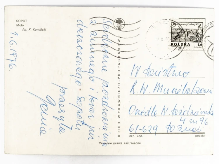 SOPOT - WIDOK NA MOLO 1976 PRL