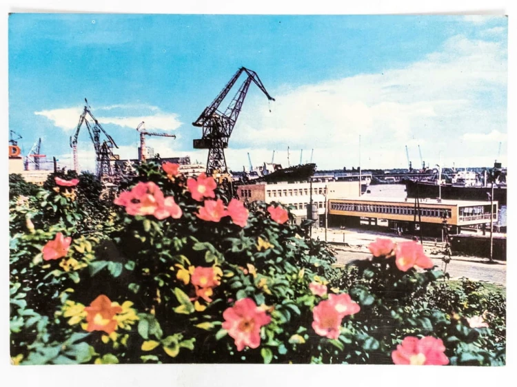 SZCZECIN - WIDOK NA KAPITANAT PORTU 1969 PRL