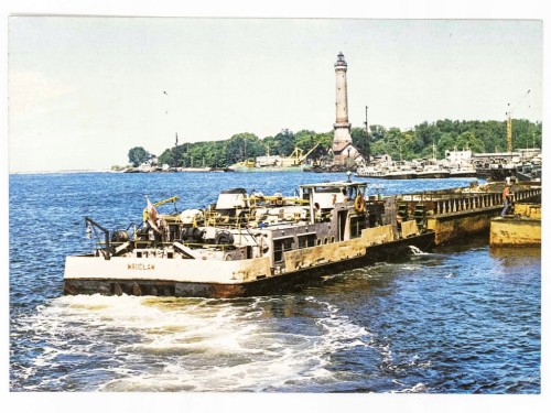 ŚWINOUJŚCIE - WIDOK NA PORT Z LATARNIĄ MORSKĄ 1979 PRL