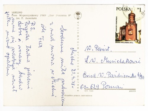 MIELNO - DOM WYPOCZYNKOWY WCZASÓW PRACOWNICZYCH FWP DAR POMORZA 5 1978 PRL