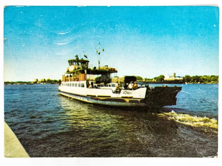 ŚWINOUJŚCIE - PRZEPRAWA PROMOWA, PROM UZNAM 1972 PRL
