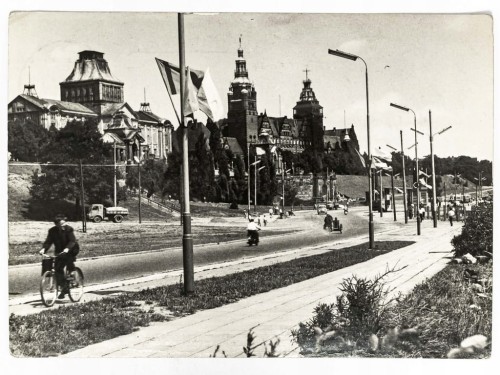 SZCZECIN - WAŁY CHROBREGO I BULWAR NAD ODRĄ LATA 60. PRL
