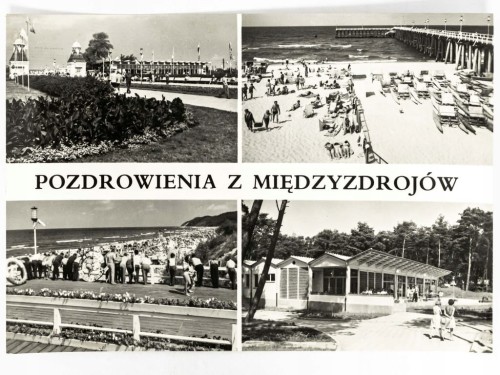 MIĘDZYZDROJE - WEJŚCIE NA MOLO, MOLO, OŚRODEK "JUVENTUR" LATA 60. PRL