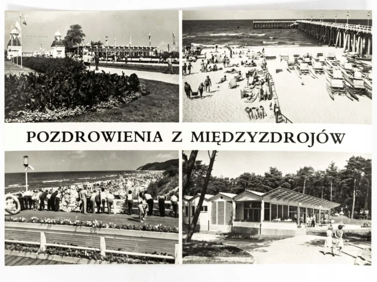 MIĘDZYZDROJE - WEJŚCIE NA MOLO, MOLO, OŚRODEK "JUVENTUR" LATA 60. PRL