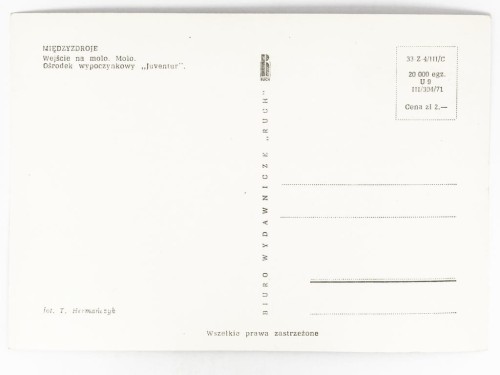 MIĘDZYZDROJE - WEJŚCIE NA MOLO, MOLO, OŚRODEK "JUVENTUR" LATA 60. PRL