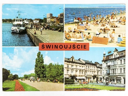 ŚWINOUJŚCIE - WYBRZEŻE WŁADYSŁAWA IV, PROMENADA, PLAC WOLNOŚCI 1976 PRL