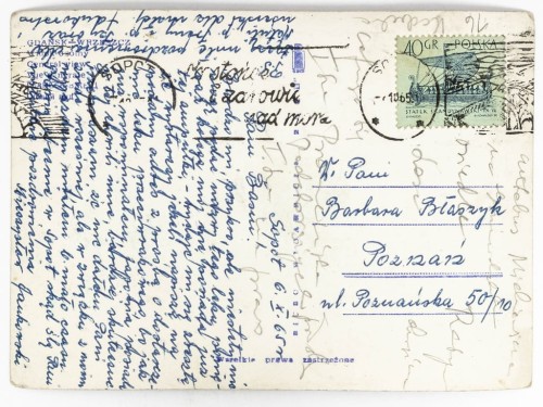 GDAŃSK - PANORAMA WRZESZCZA Z KOLEGIATĄ SERCA JEZUSOWEGO 1965 PRL