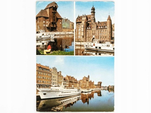 GDAŃSK - ŻURAW GDAŃSKI, BRAMA MARIACKA I DŁUGIE POBRZEŻE 1974 PRL