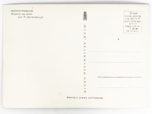 MIĘDZYZDROJE - WEJŚCIE NA MOLO LATA 60. / 70. PRL