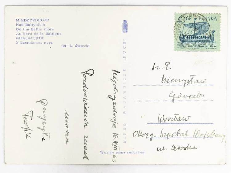 MIĘDZYZDROJE - KĄPIELISKO MORZE BAŁTYCKIE 1963 PRL
