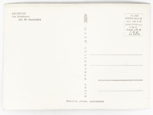 SZCZECIN - JAR ZAMKOWY LATA 60. / 70. PRL