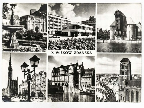 GDAŃSK - POCZTÓWKA OKOLICZNOŚCIOWA Z OKAZJI 1000-LECIA MIASTA 1966 PRL