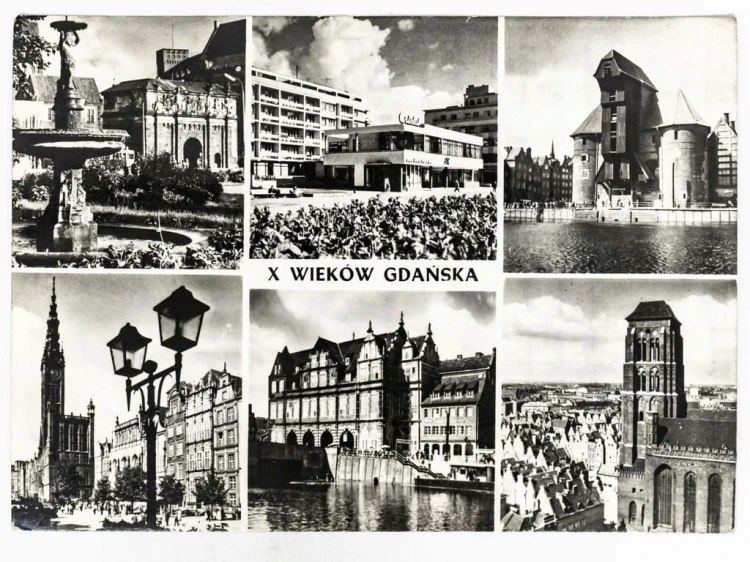 GDAŃSK - POCZTÓWKA OKOLICZNOŚCIOWA Z OKAZJI 1000-LECIA MIASTA 1966 PRL