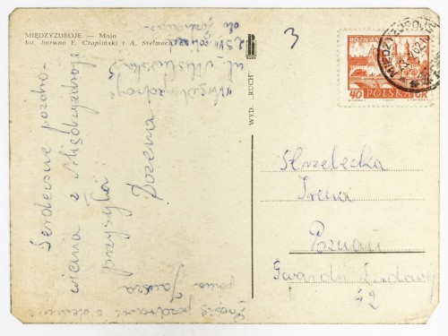 MIĘDZYZDROJE - MOLO Z WCZASOWICZAMI 1962 PRL