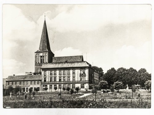 DRAWSKO POMORSKIE - WIEŻA KOŚCIOŁA ZMARTWYCHWSTANIA PAŃSKIEGO 1972 PRL