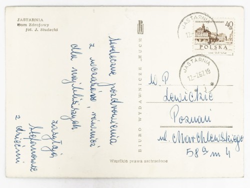 JASTARNIA - DOM ZDROJOWY 1967 PRL